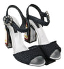 Black Crystals LED LIGHTS Sandals Shoes