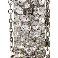 Cross Body Silver Crystal Brass Crystal Purse