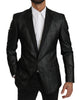 Black Gray Slim Fit Jacket MARTINI Blazer