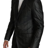 Black Gray Slim Fit Jacket MARTINI Blazer