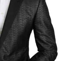 Black Gray Slim Fit Jacket MARTINI Blazer