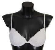 White Nylon Lace Push Up Bra Underwear