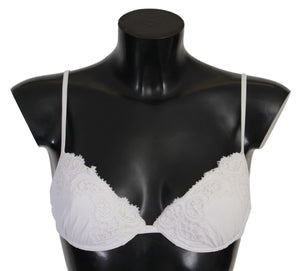 White Nylon Lace Push Up Bra Underwear