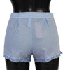 Blue Lace Cotton Shorts Underwear