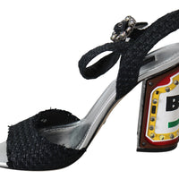 Black Crystals LED LIGHTS Sandals Shoes