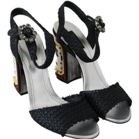 Black Crystals LED LIGHTS Sandals Shoes