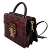 Bordeaux Snakeskin Leather Shoulder LUCIA Purse