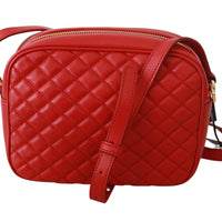 Red Men Patch Crossbody Women Borse GLAM Leather Bag