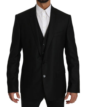 Black Two Piece Vest MARTINI  Blazer Jacket