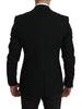 Black Slim Fit Jacket Coat Wool Blazer