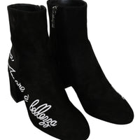 Black Suede L'Amore E'Bellezza Boots Shoes