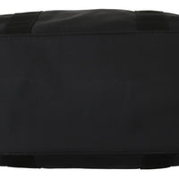 Black Travel Tote Shoulder Borse Leather Nylon Bag