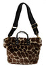 Brown Giraffe Print Shopping BEATRICE Purse Tote Bag