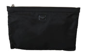 Black Mens Clutch Hand Purse Toiletry Pouch