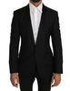 Black Wool Silk GOLD Blazer Jacket