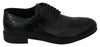 Black Leather Derby Formal Brogues Shoes