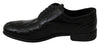 Black Leather Derby Formal Brogues Shoes