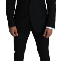 Black Slim Smoking 2 Piece MARTINI Suit