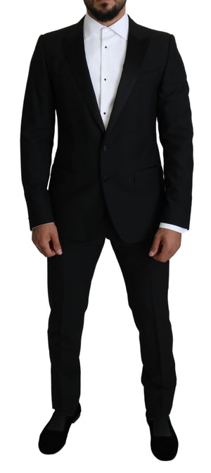 Black Slim Smoking 2 Piece MARTINI Suit