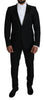 Black Slim Smoking 2 Piece MARTINI Suit