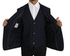 Blazer Vest 2 Piece Blue Wool MARTINI