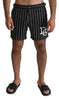 Black White Striped Beachwear Boxer Swimshorts