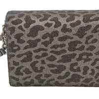 Gray Leopard #DG GIRLS Mini Cross Body Crystal Purse