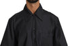 Black Short Sleeve Cotton Top Shirt