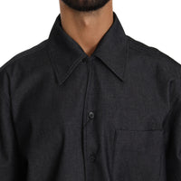 Black Short Sleeve Cotton Top Shirt