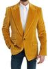 Yellow Velvet Slim Fit Jacket SICILIA Blazer