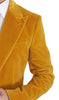 Yellow Velvet Slim Fit Jacket SICILIA Blazer