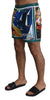 Blue Sorrento Print Swimshorts Polyester Swimwear