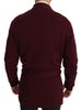 Maroon Crown Logo Robe Coat Mens Wrap Jacket