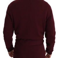 Maroon Crown Logo Robe Coat Mens Wrap Jacket