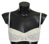 White Lace Cotton Balconcino Bra Underwear