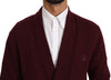 Maroon Crown Logo Robe Coat Mens Wrap Jacket