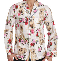 White Labrador Roses Cotton  Shirt