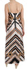 White Striped Silk Gown Maxi Dress