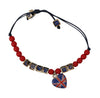 Blue and Red Beaded DG LOVES LONDON Flag Branded Bracelet