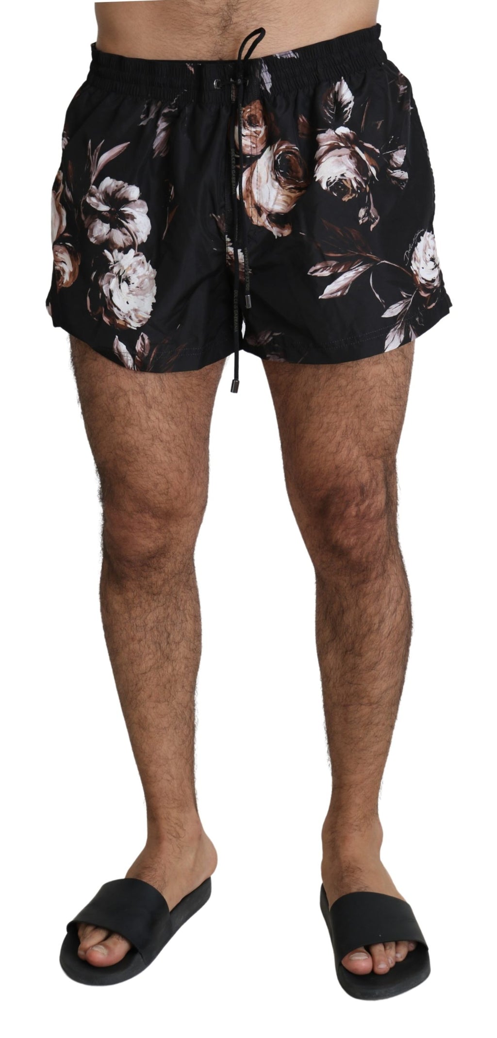 Black Roses Logo Beachwear Boxer Swimshorts