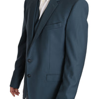 Blazer Vest 2 Piece Blue MARTINI Wool