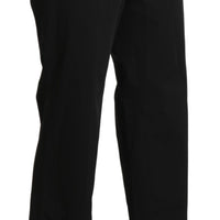 Black High Waist Straight Dress Trouser Pants