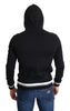 Black Jazz Applique Hooded Pullover Sweater