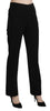 Black High Waist Straight Formal Dress Trouser