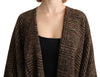 Brown Cape Blazer Coat Wool Blend Jacket