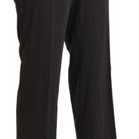 Gray High Waist Straight Dress Trouser Pants