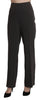 Gray High Waist Straight Dress Trouser Pants