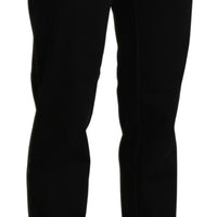 Black High Waist Straight Casual Trouser Pant