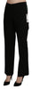 Black High Waist Straight Dress Trouser Pant