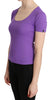 Purple 100% Polyester Short Sleeve Top  Blouse